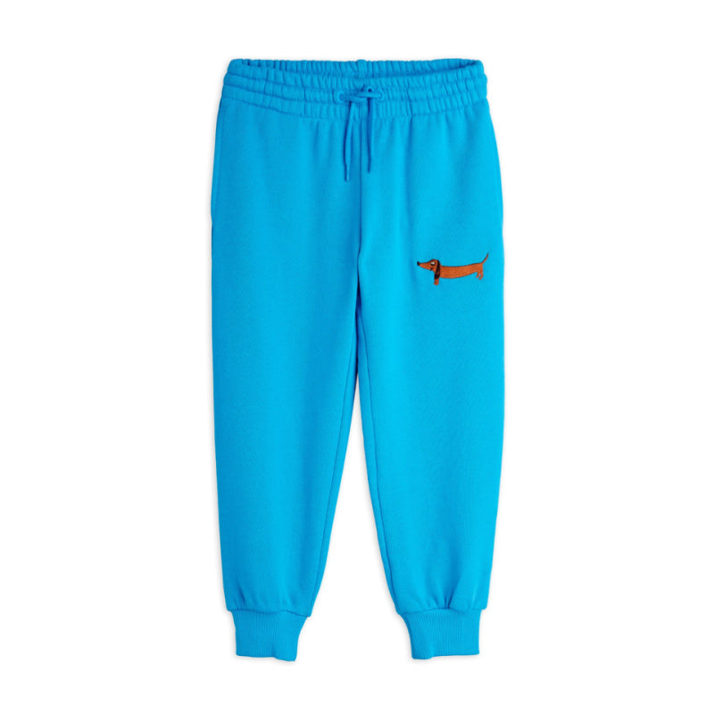 mini rodini dog embroidered sweatpants blue
