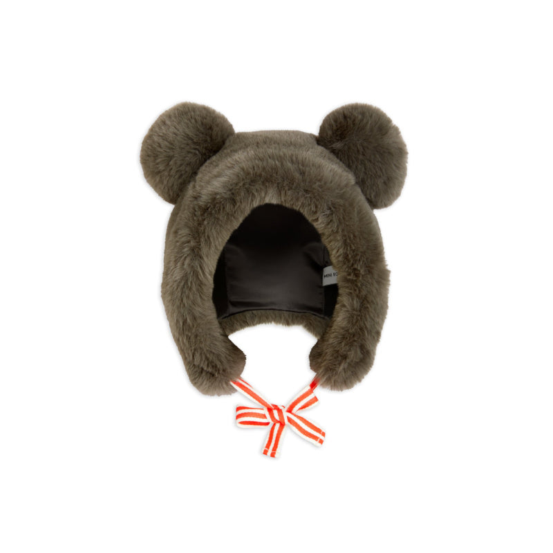 mini rodini faux fur hat grey