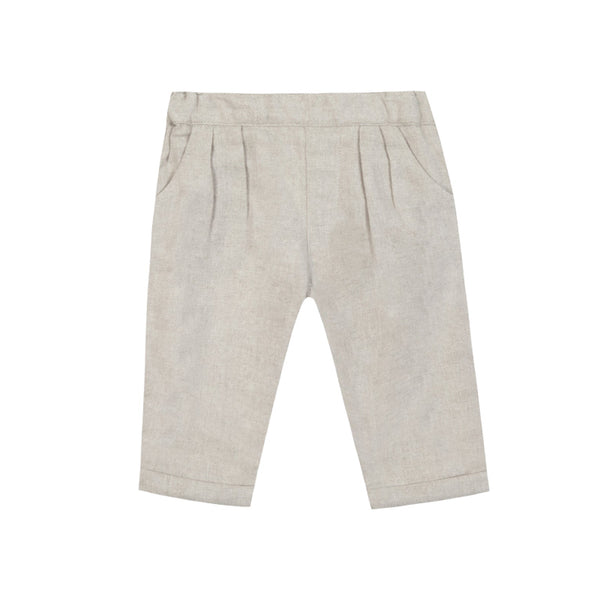 tartine et chocolat baby flannel trousers greige