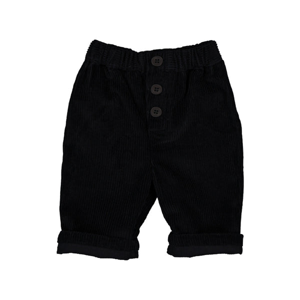 Black baby pants with buttons