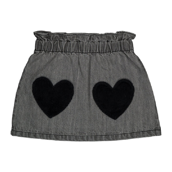 louis louise denim skirt grey