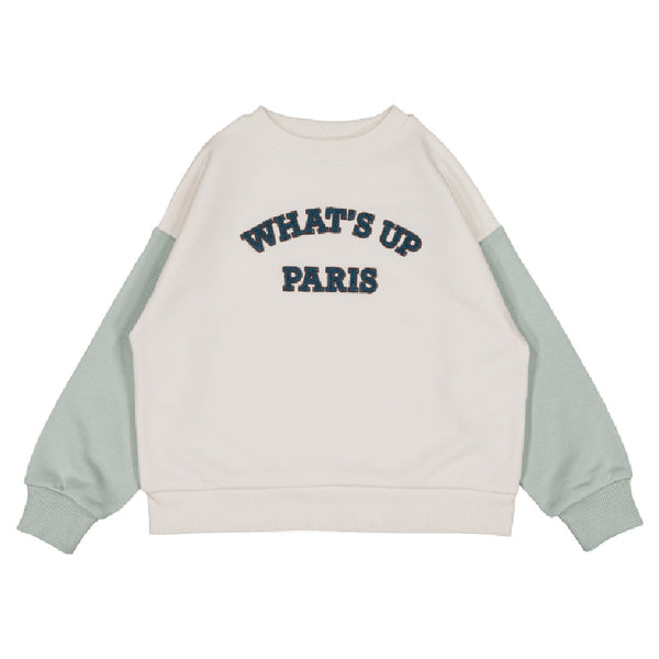 louis louise mike sweatshirt cream/green
