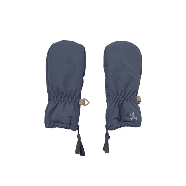 wheat technical baby mittens grey blue