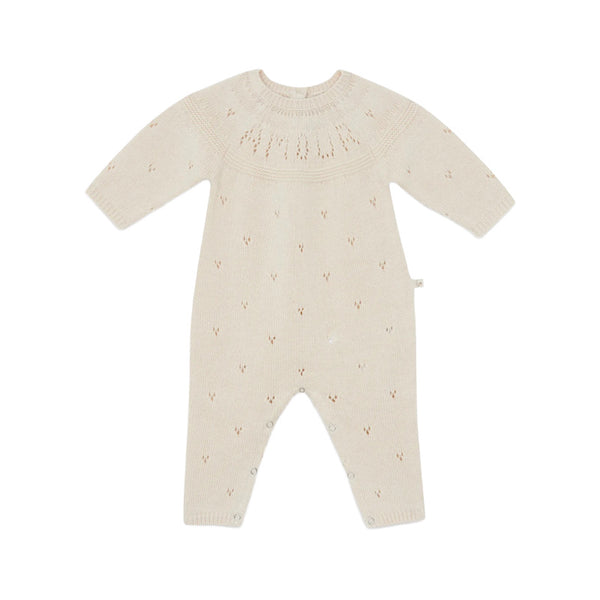 bonton lalaland baby knit romper ecru
