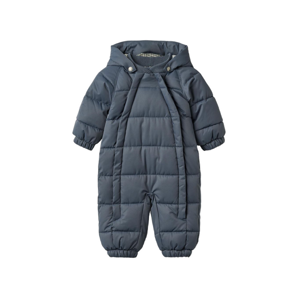 wheat edem baby puffer snowsuit grey blue