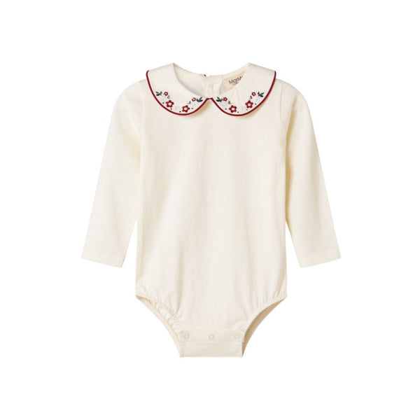 marmar copenhagen becki embroidered baby body gentle white