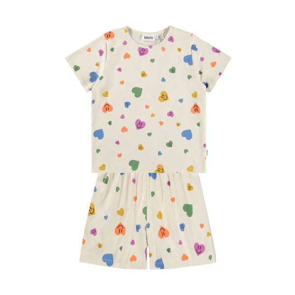 molo luvis short pajama set confetti smiles