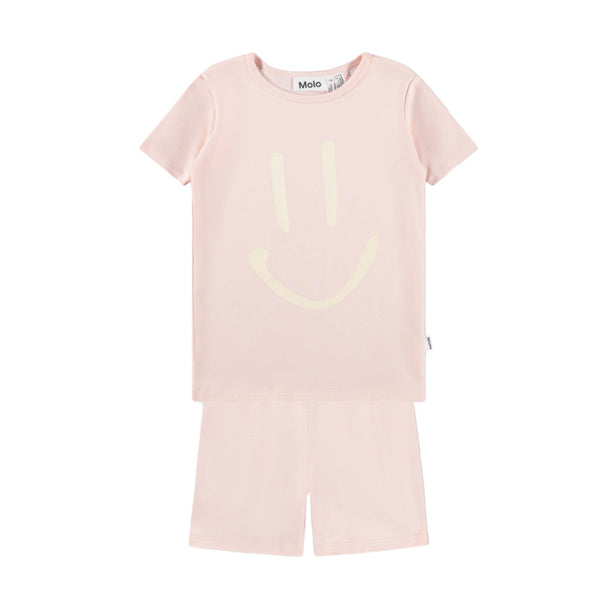 molo lou short pajama set cloud pink
