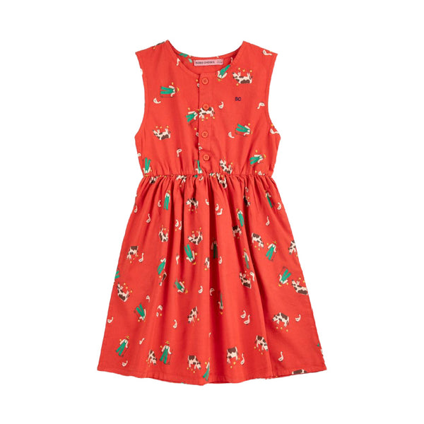 bobo choses farm adventure all over dress red