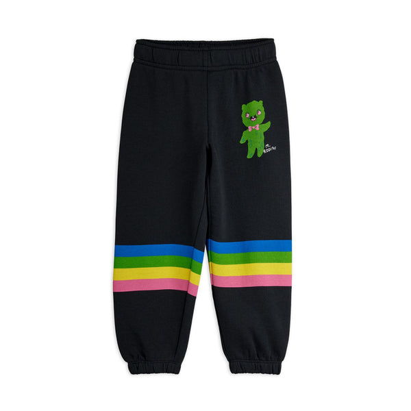mini rodini alien stripe sweatpants black