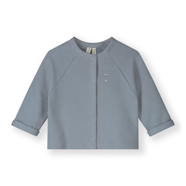 gray label baby raglan cardigan stone grey