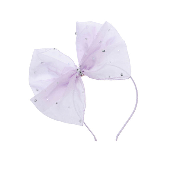 tutu du monde crystal bow headband pastel lilac