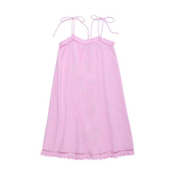 maison mangostan crochet dress pink