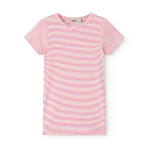 marmar copenhagen tago short sleeve tee pink stripe
