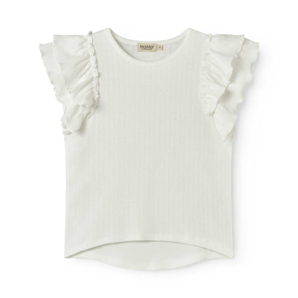 marmar copenhagen tavora frill tee gentle white