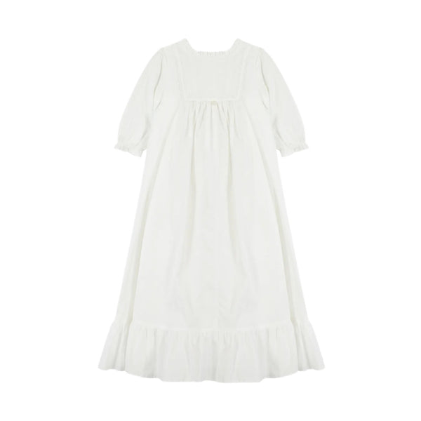 tartine et chocolat baptism gown with bonnet white