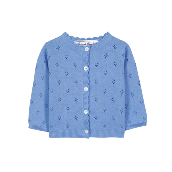 tartine et chocolat baby cardigan blue