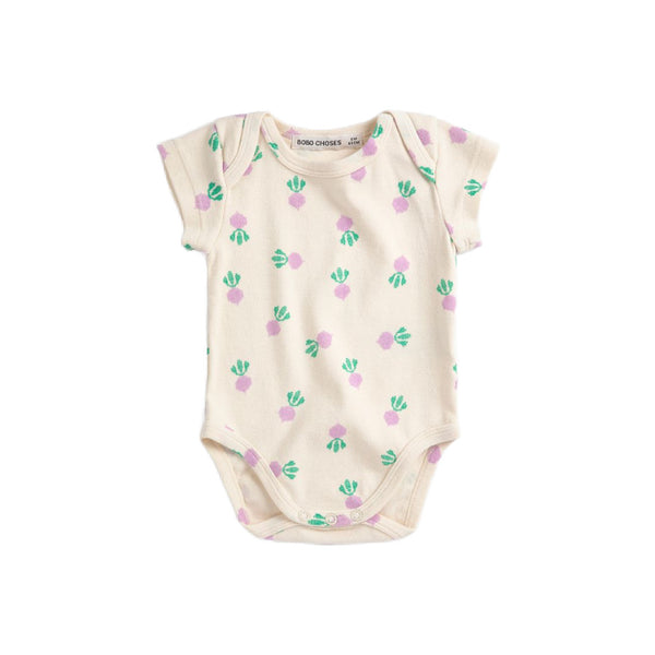 bobo choses pixel sugar beet all over baby body white