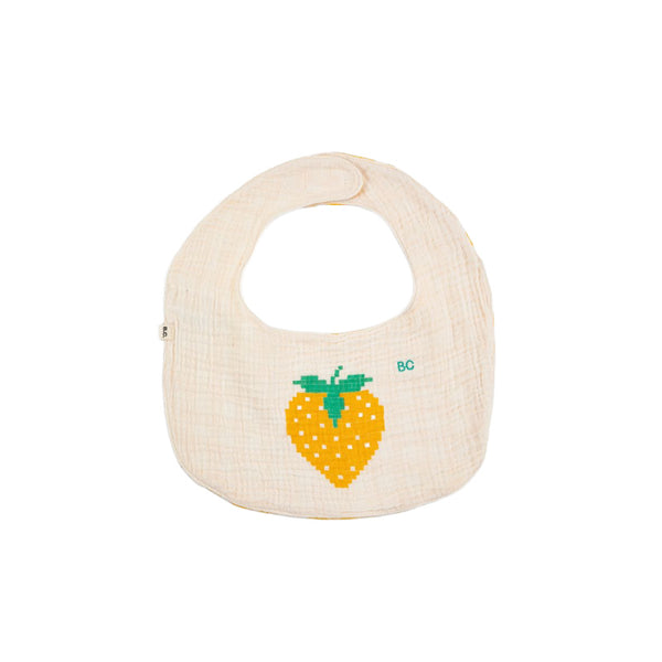 bobo choses pixel strawberry bib