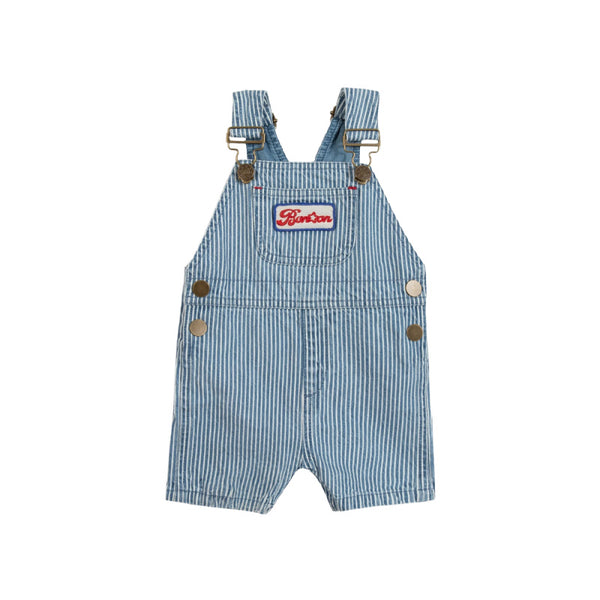 bonton denim baby overall blue stripes