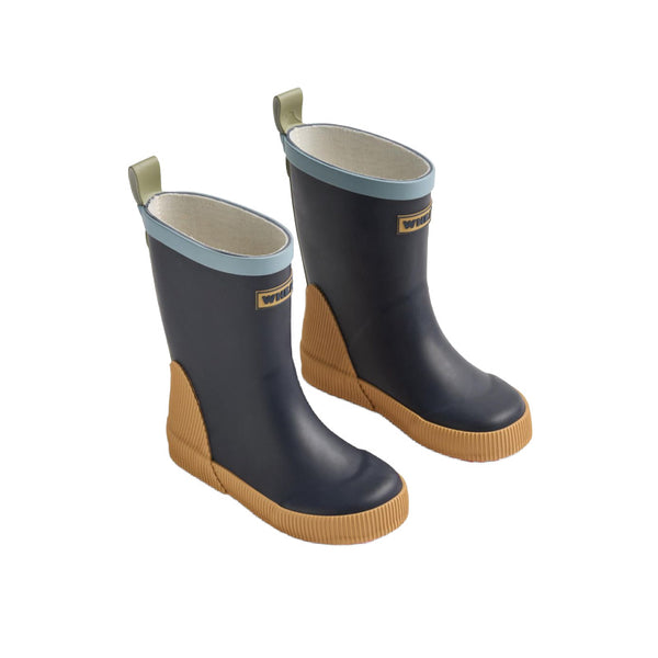 wheat welly rubber boots navy