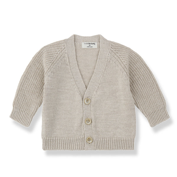 1+ in the family portol baby cardigan beige
