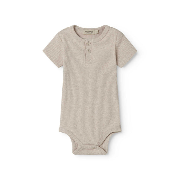 marmar copenhagen short sleeve baby body light beige melange