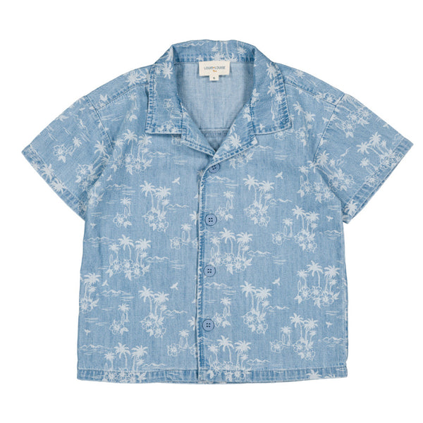 louis louise hawaii denim shirt light blue
