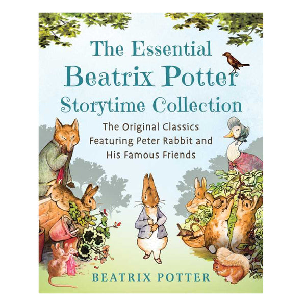Book cover of 'The Essential Beatrix Potter Storytime Collection' featuring illustrations of characters from Beatrix Potter's stories.