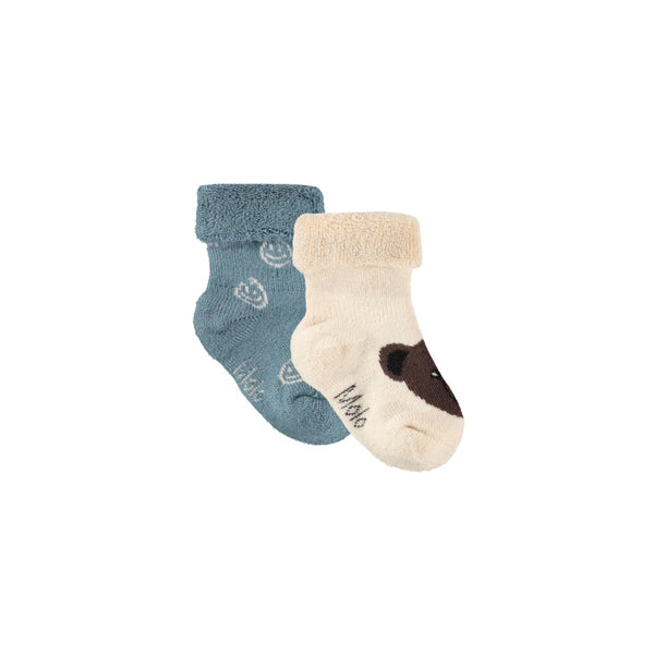 molo nodda 2-pack baby socks twilight blue