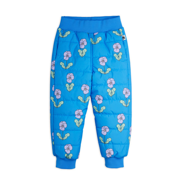 mini rodini violas aop padded outerwear trousers blue
