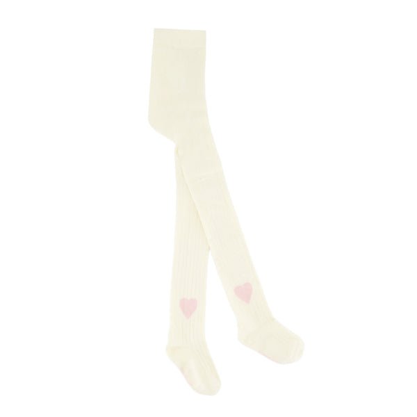 bonton ribbed tights milk