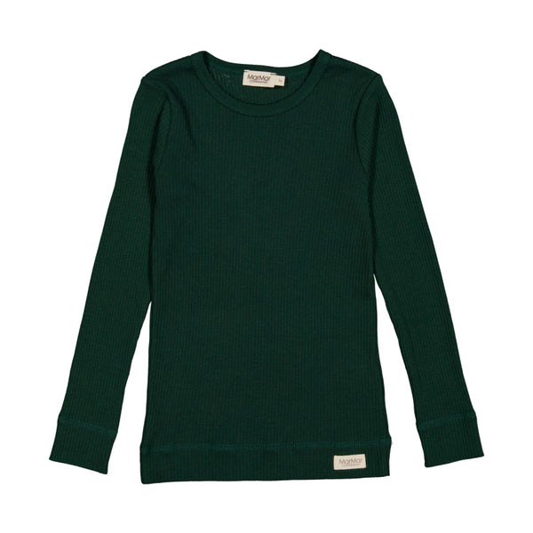 marmar copenhagen plain long sleeve tee dark leaf