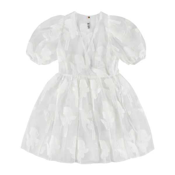 caroline bosmans transparent rose dress white