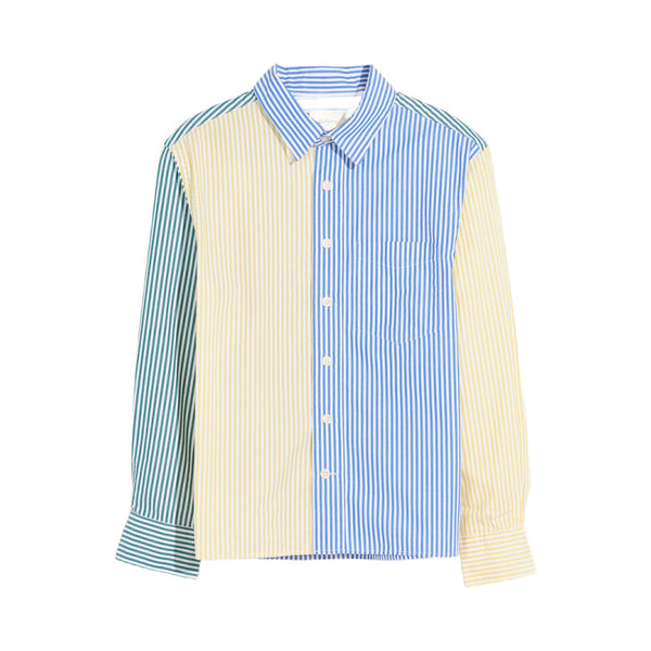 bellerose giulian shirt color block stripes