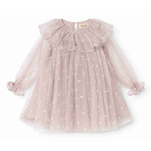 marmar copenhagen dera baby dress cloud grey hearts