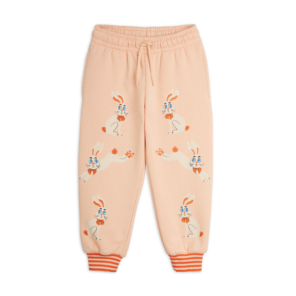 mini rodini rabbit cuffed sweatpants pink