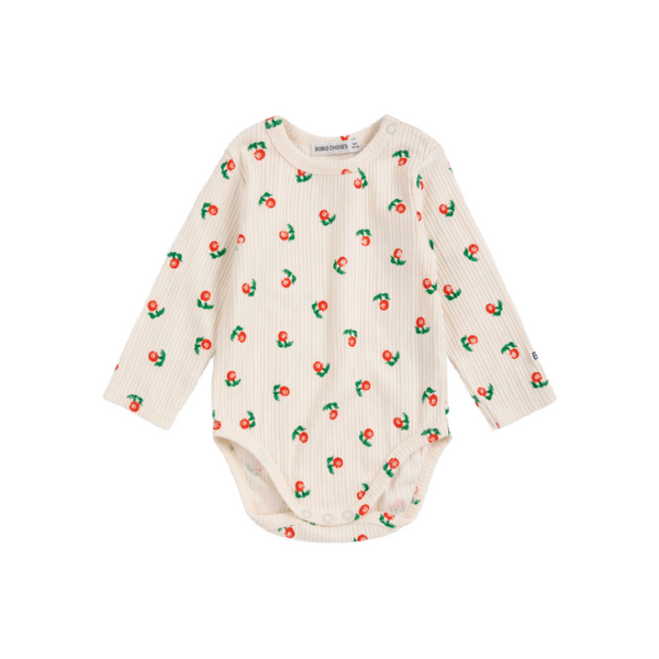 bobo choses stamp bloom all over baby body off-white