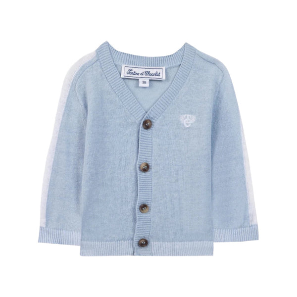tartine et chocolat cardigan bleu lave