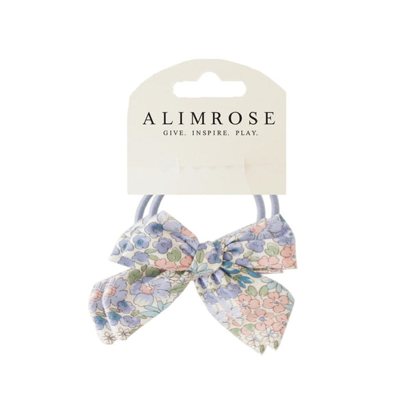 alimrose bow hair ties liberty blue