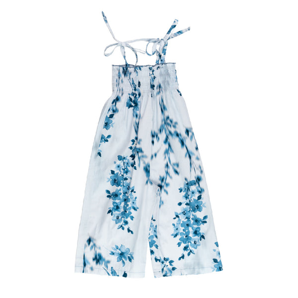 zhoe & tobiah jumpsuit indigo flowers