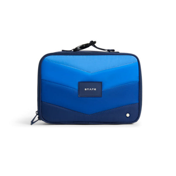 state bags rodgers lunch box blue chevron