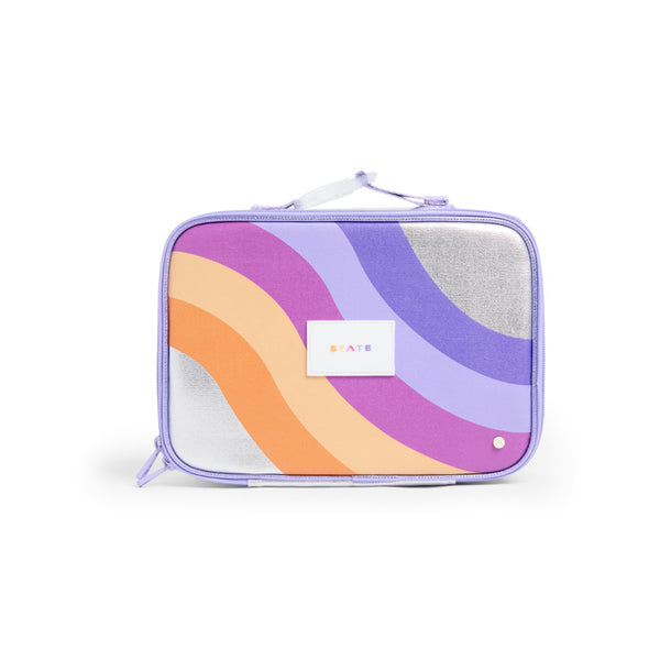 state bags rodgers lunch box rainbow wave