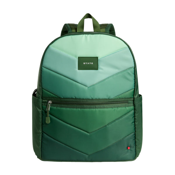 state bags kane kids double pocket large backpack olive chevron