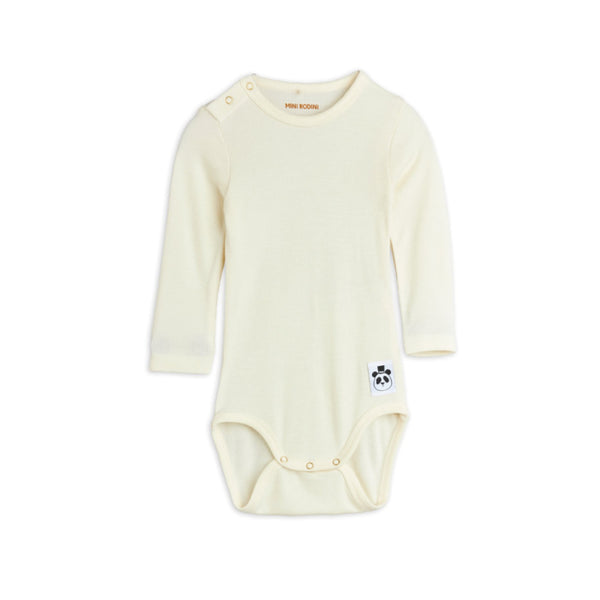 mini rodini rib baby body off white