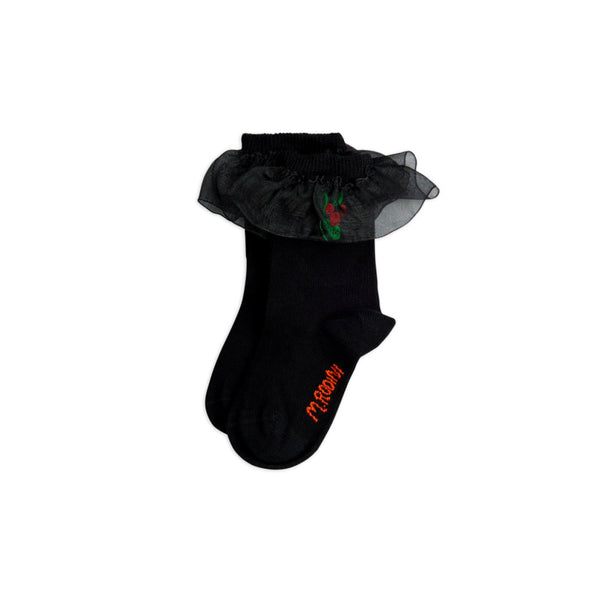 mini rodini lingonberry embroidered socks