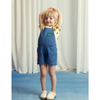 mini rodini note emb lightweight denim dungarees blue