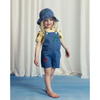 mini rodini note emb lightweight denim dungarees blue
