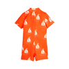 mini rodini sailing boats short sleeve uv suit red