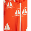 mini rodini sailing boats short sleeve uv suit red
